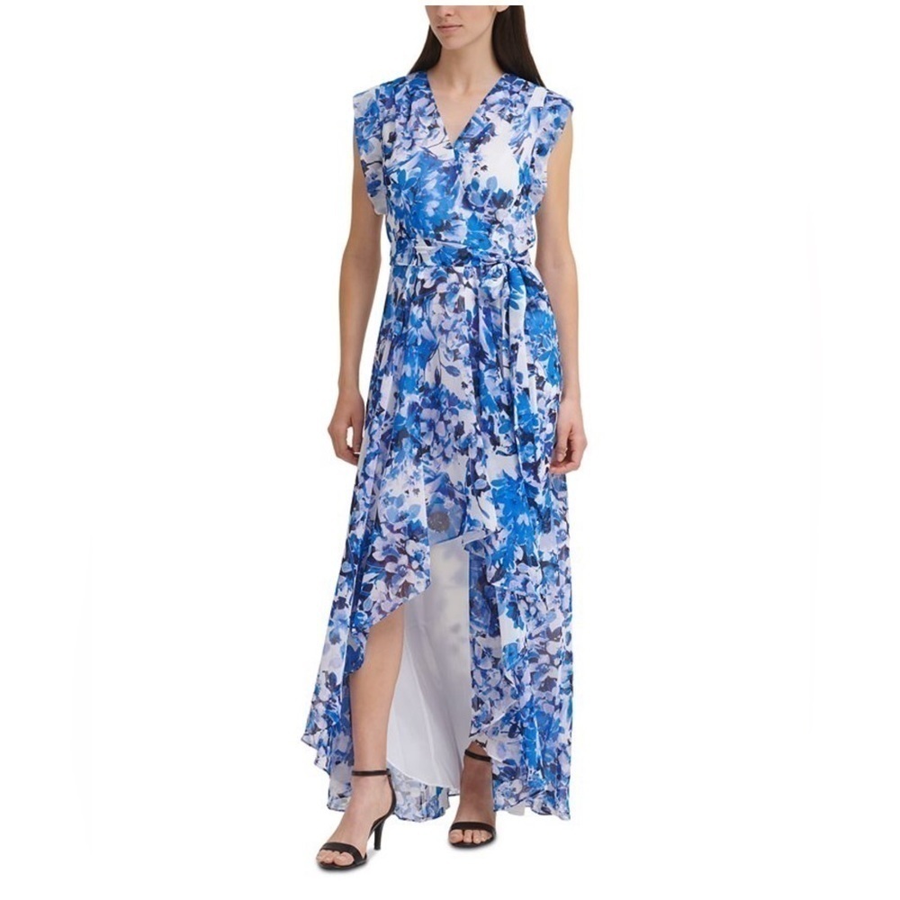 High-Low Faux-Wrap Dress | Sz 14